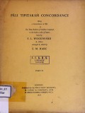 Pali Tipitakan Concordance Part IV