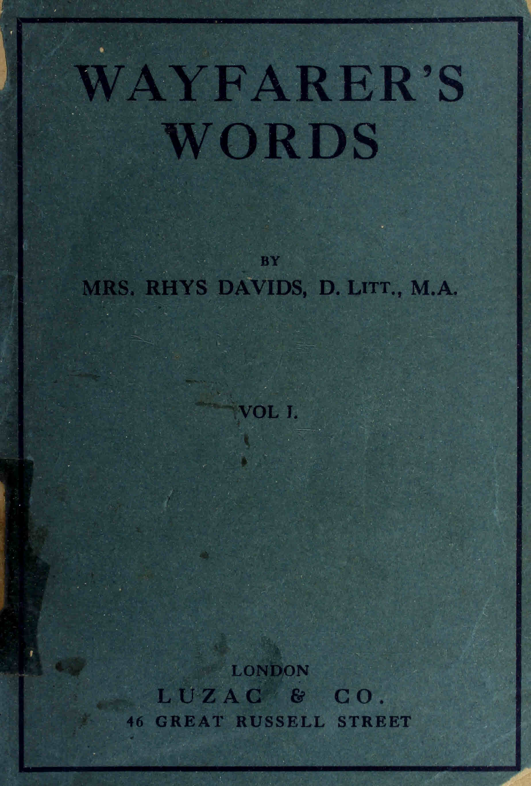 Wayfarer's Words  Vol.I