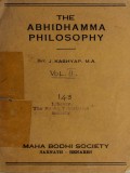 The Abhidhamma Philosophy Book II