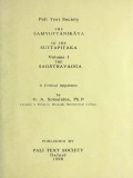 The Samyuttanikaya of the Suttapitaka  Vol.I  (The Sagathavagga)